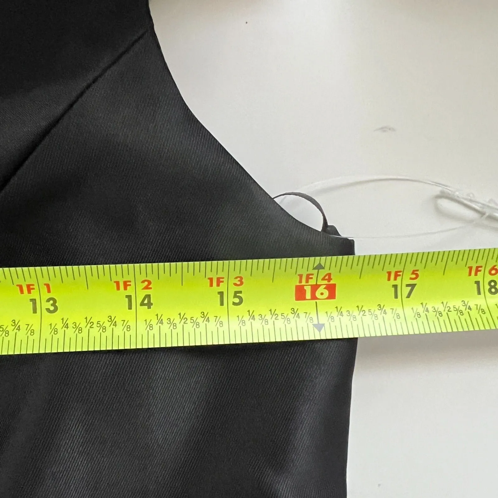 Alfred Sung Black Satin Gown 10 Sleeveless Pleated High Low Dress Old Money - Image 9