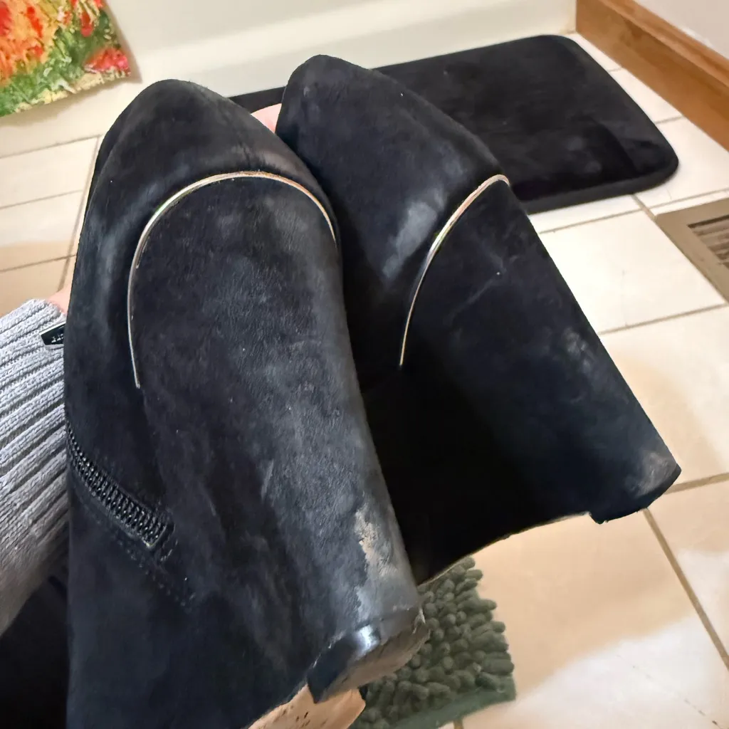 Coach | Black Suede Wedge Oakdale booties size 8.5 - Image 2