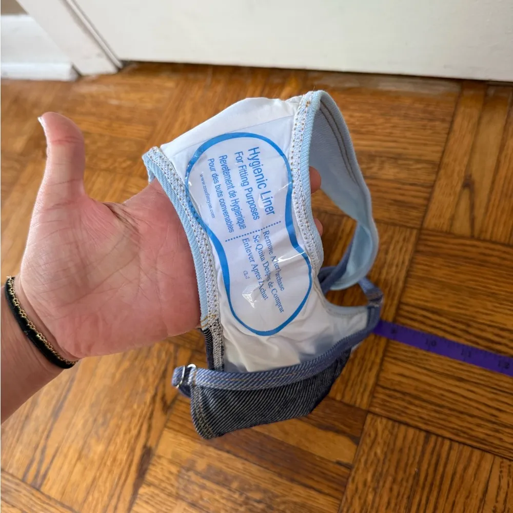 NWT Solid & Striped Blue Color-Block Bikini Bottom - Image 5