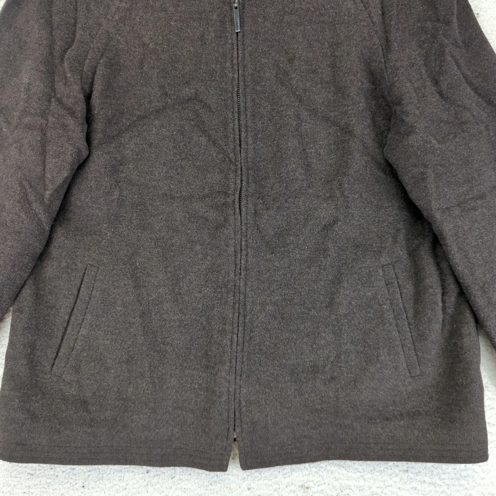 XANDRES Belgium Wool Angora Blend Zip Front Mock Neck Jacket Women's EU 42 10 - Image 7