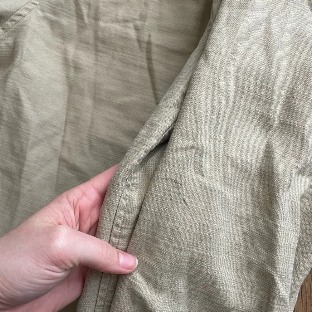 boho minimalist oatmeal jacket button down lightweight size s - Image 8