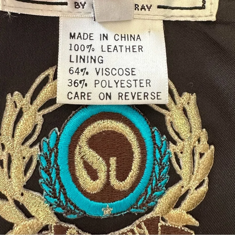 St John Sport Turquoise Blue Leather Long Sleeve Jacket size Medium M - Image 14