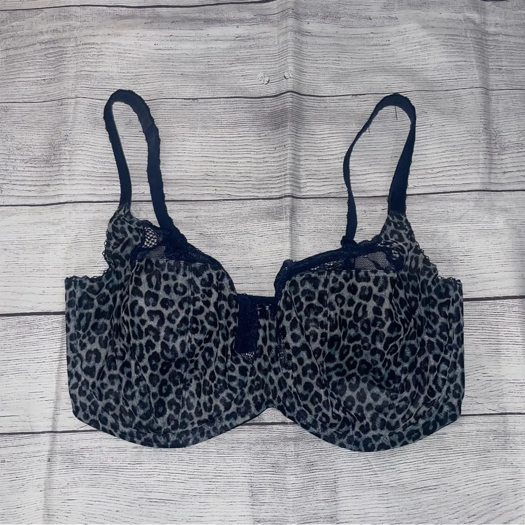 Panache Jasmine Navy Leopard Print Lace Bra - Image 4