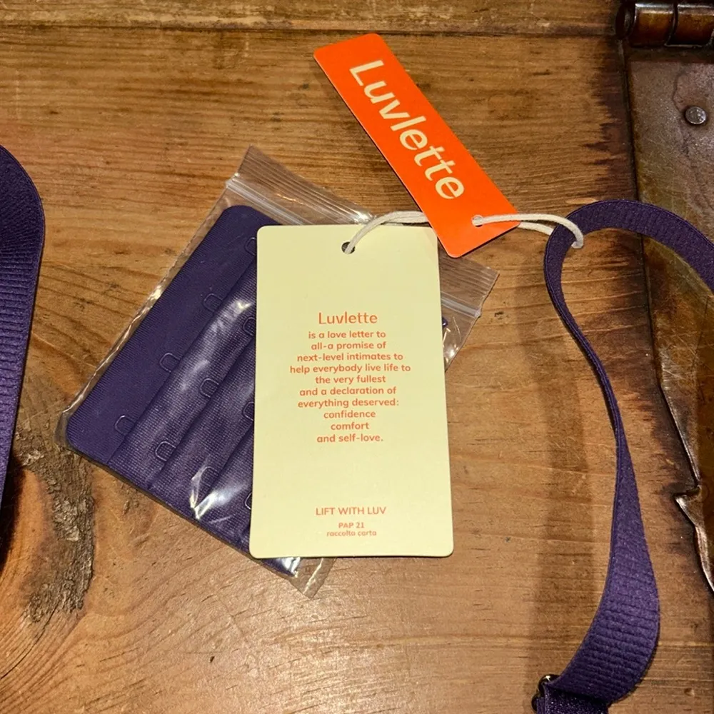 Woman’s Strapless Convertible Purple Bra Size 80G (36E) - Image 2