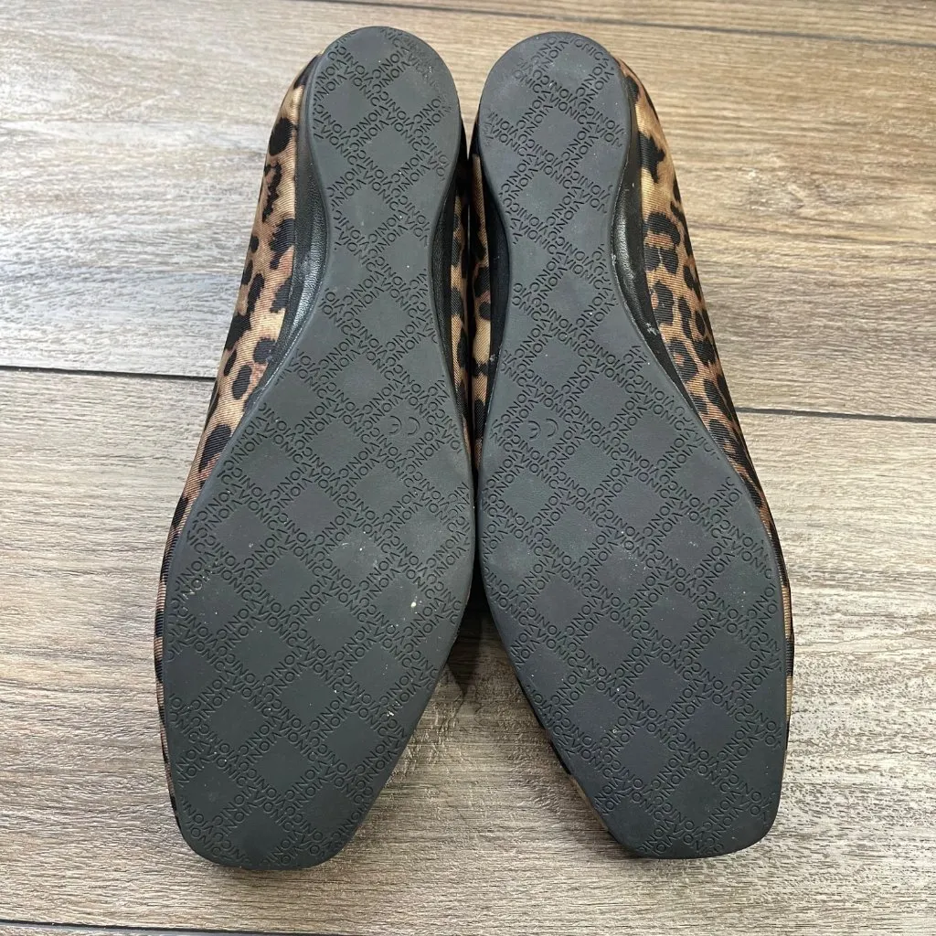 VIONIC Powell Demi Wedge Tan‎ Leopard Comfort Orthotic Slip-on Shoes Women's 9 - Image 5