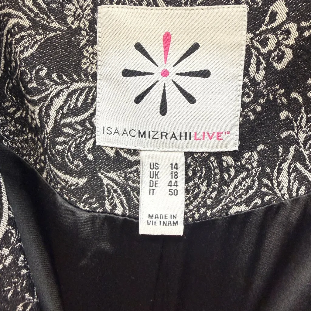 Isaac Mizrahi Live Paisley Print Blazer Women’s size 14 - Image 2