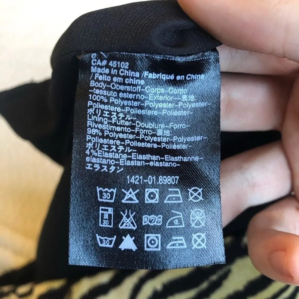 Maison Scotch Animal Print Faux Wrap Mini Skirt Womens S Fall Classic Stretch - Image 5