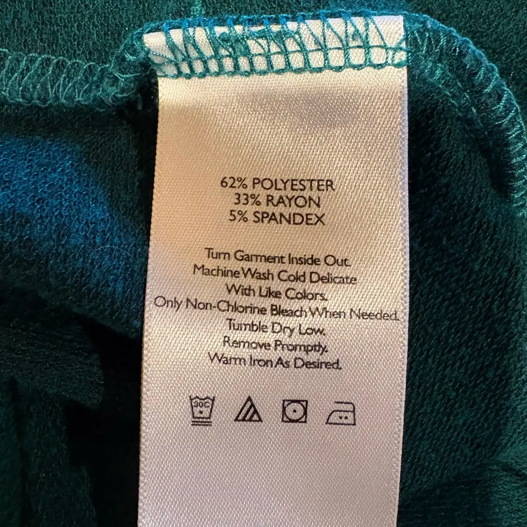 Eddie Bauer women's cowl neck tunic pullover size M teal green - Image 7