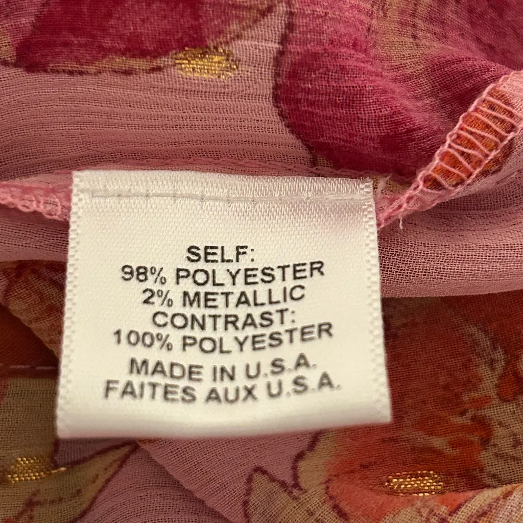 Misa Los Angeles Blouse Pink Floral Size XS - Image 14