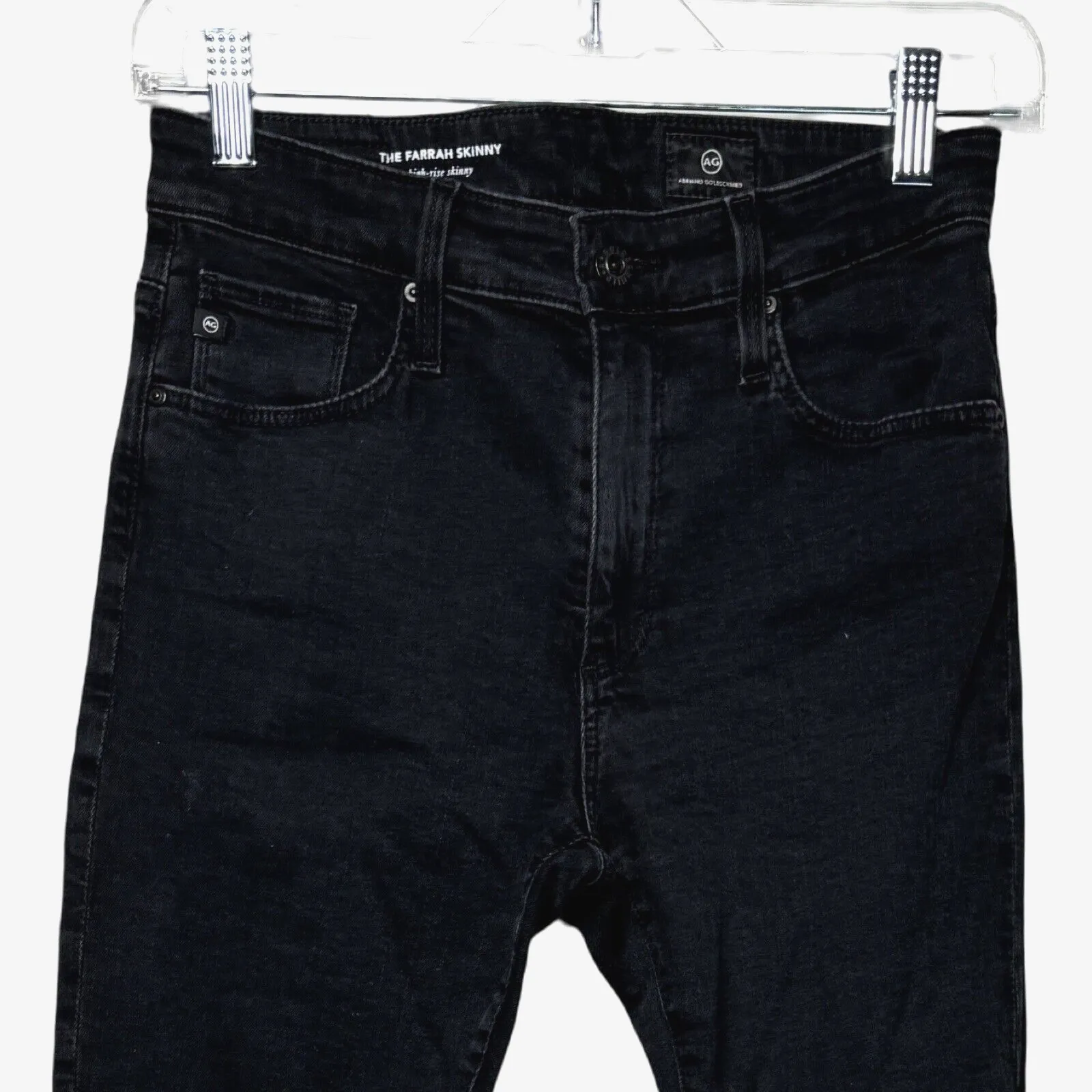 AG Adriano Goldschmied Jeans‎ Womens 2 26 Black Farrah Skinny Neutral Minimalist - Image 3