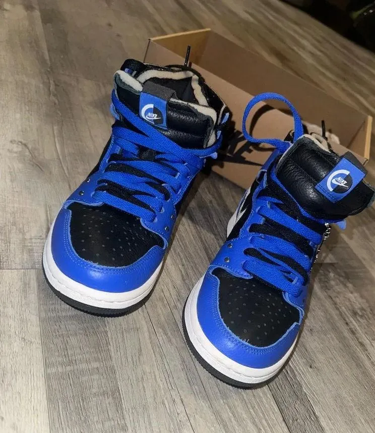 Nike Jordan 1 Retro High Zoom Sisterhood Blue and Black Shoes - Image 3
