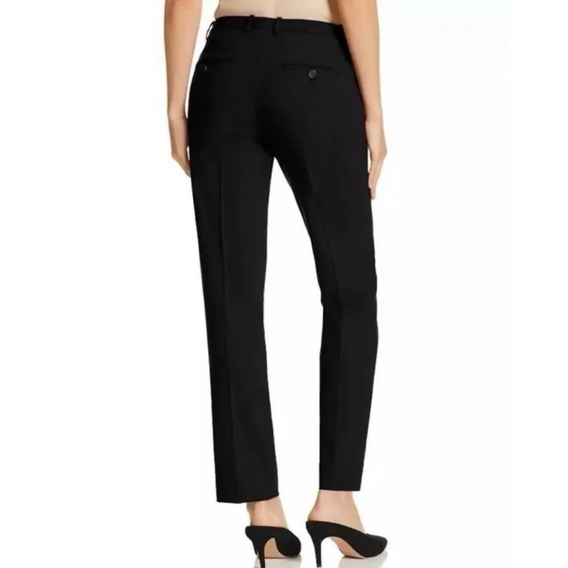 Theory Straight Leg Pant Women's 12 Black Dress Pants Office Career Classic - Image 7