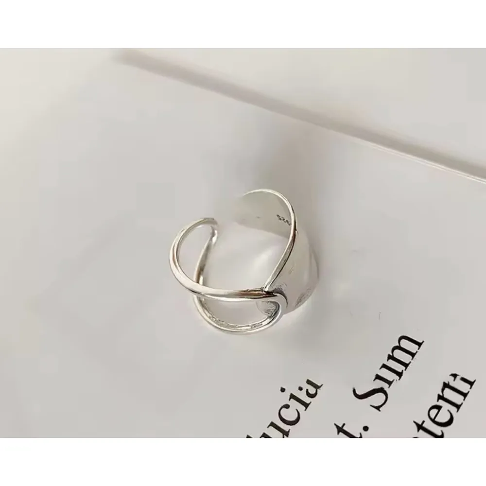 Hammered Chunky‎ Ring (Adjustable) 925 Sterling Silver - Image 5