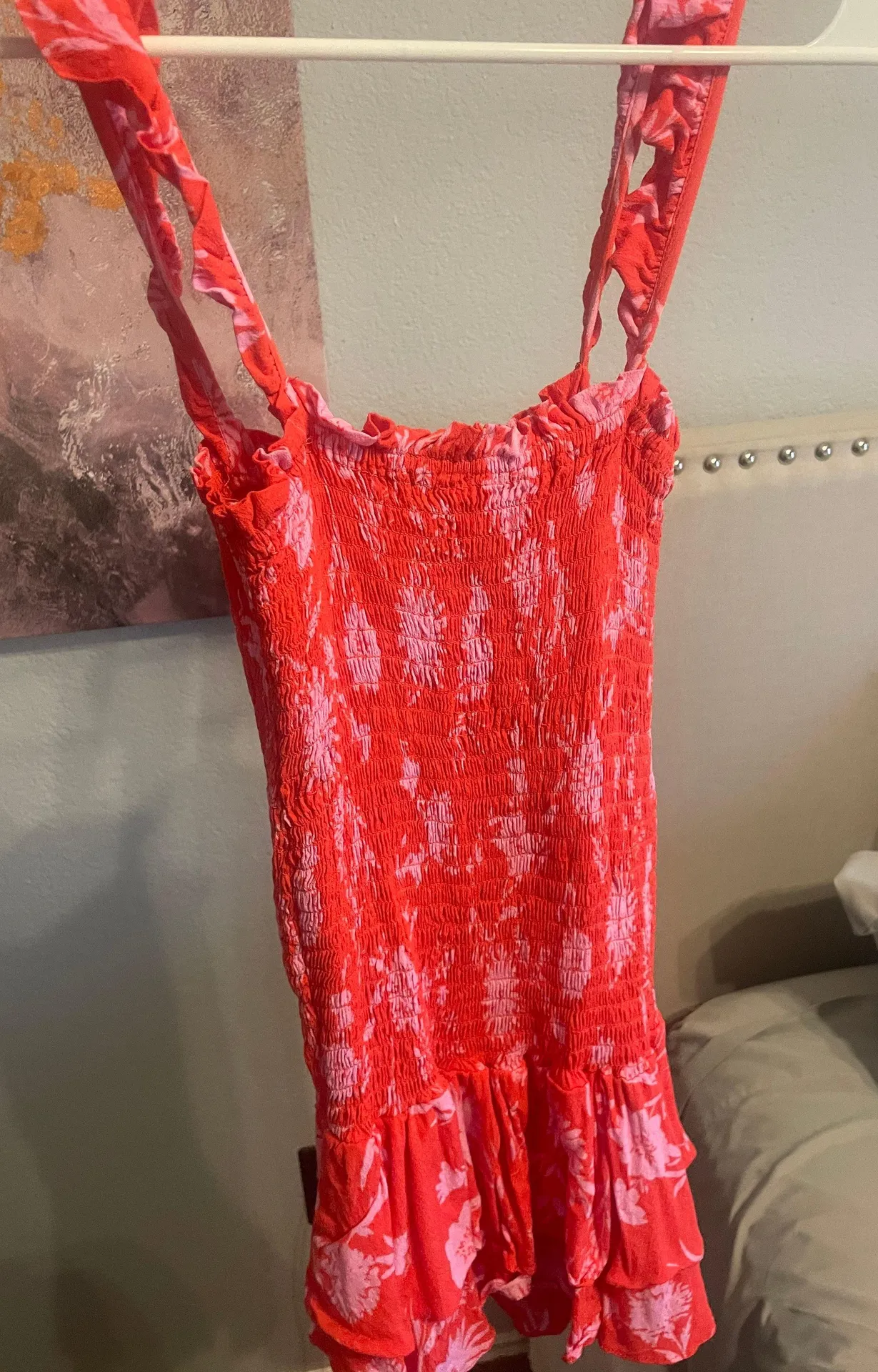 Smocked Boutique Mini Dress - Image 2