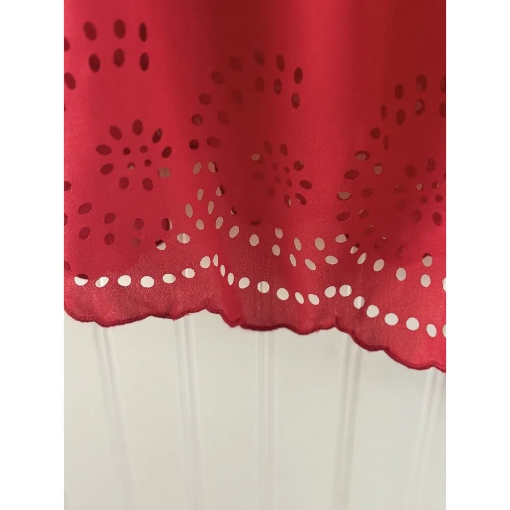 Valerie Steven’s Red Women’s Blouse 3X Eyelet Trim - Image 3