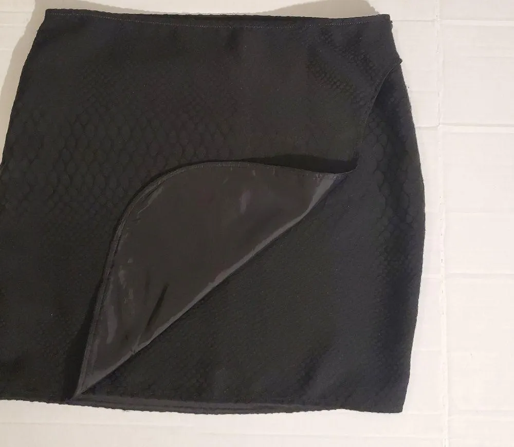 NWT! Max Studio Specialty Black Faux Wrap Skirt 12 - Image 4