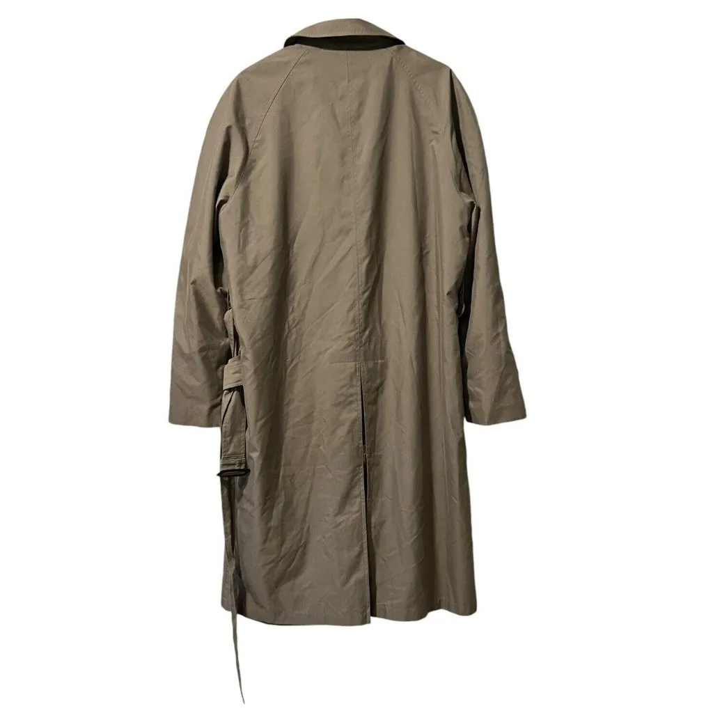 Lauren Ralph Lauren‎ Khaki Classic Belted Trench Coat Overcoat Size 40L City - Image 2