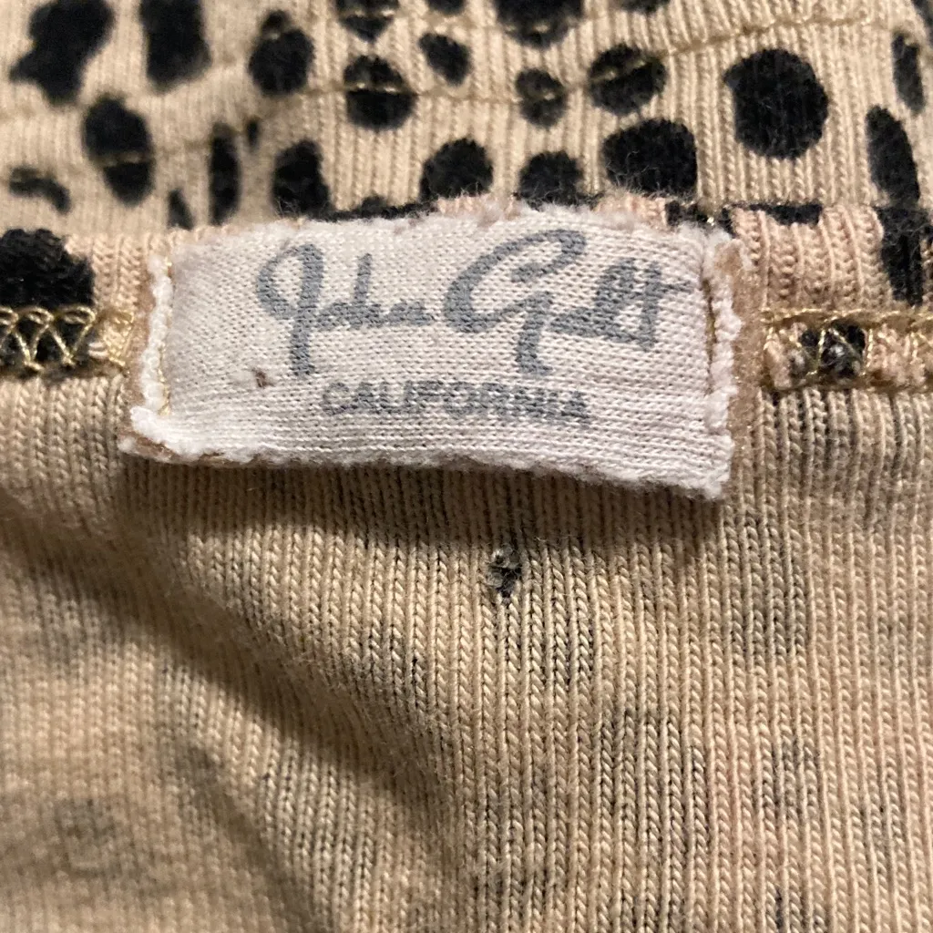 John Galdt crop cheetah print top size xs - Image 2