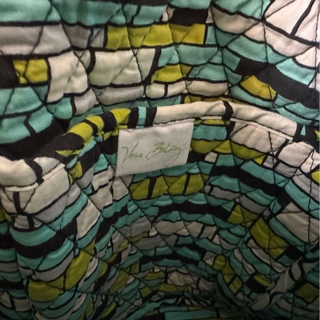 Vera Bradley Blue and Yellow Floral Tote Back To School College Travel Work Bag - Image 3