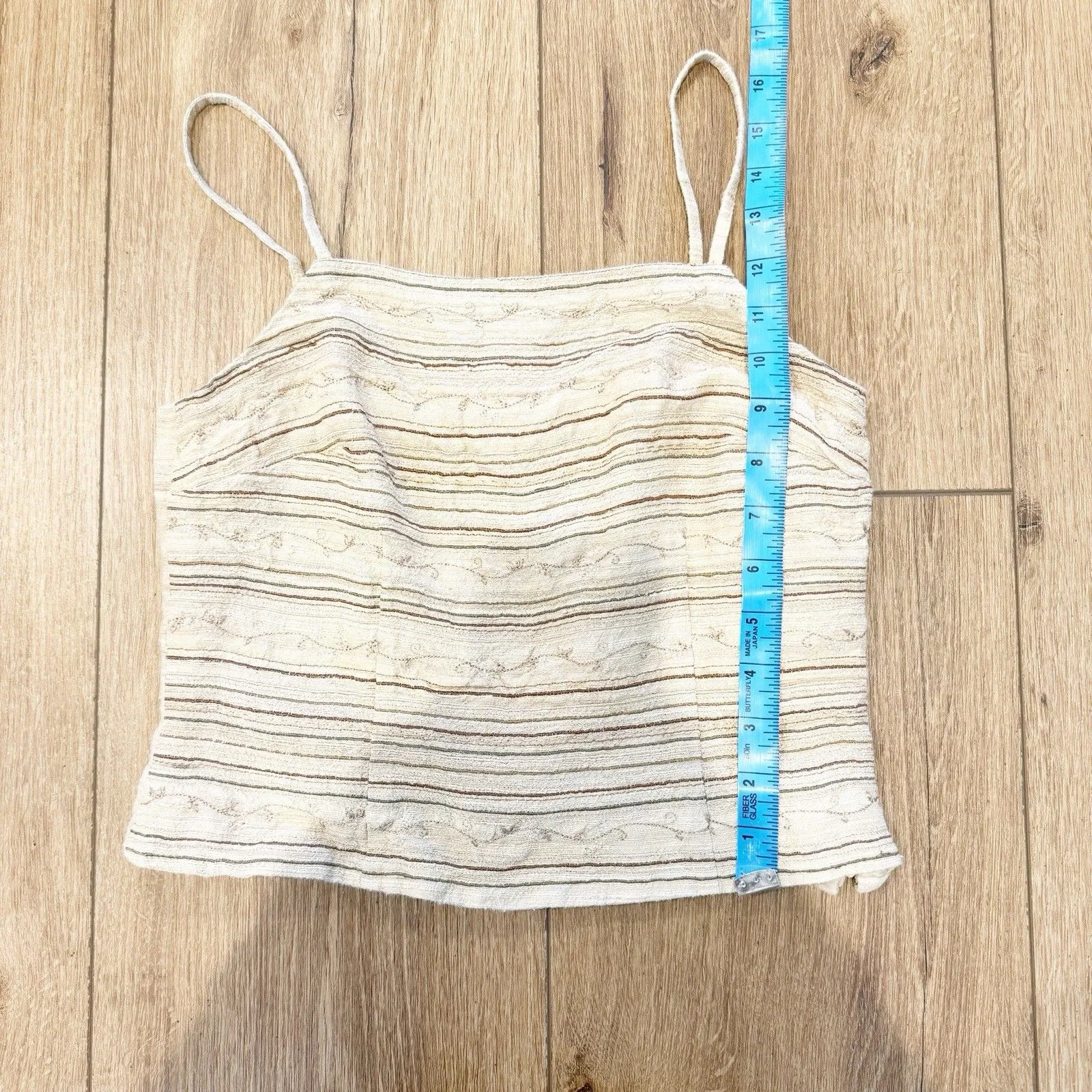 Vintage Ann Taylor Embroidered Beaded Silk Cami Top Size 2 Petite Fairy Dainty - Image 8