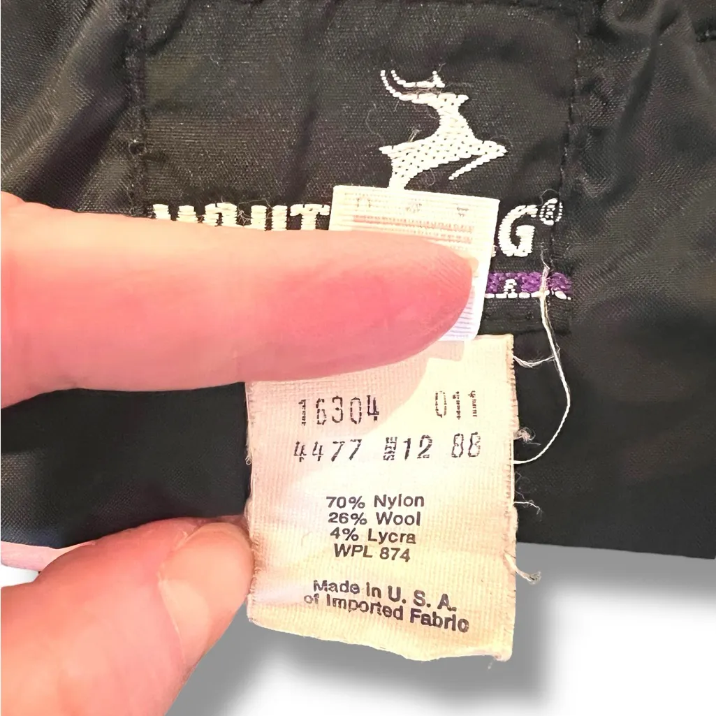 VTG 90s White Stag Ski Pants Sz 12 Black Stirrups Winter Snow Sledding Snowboard - Image 5