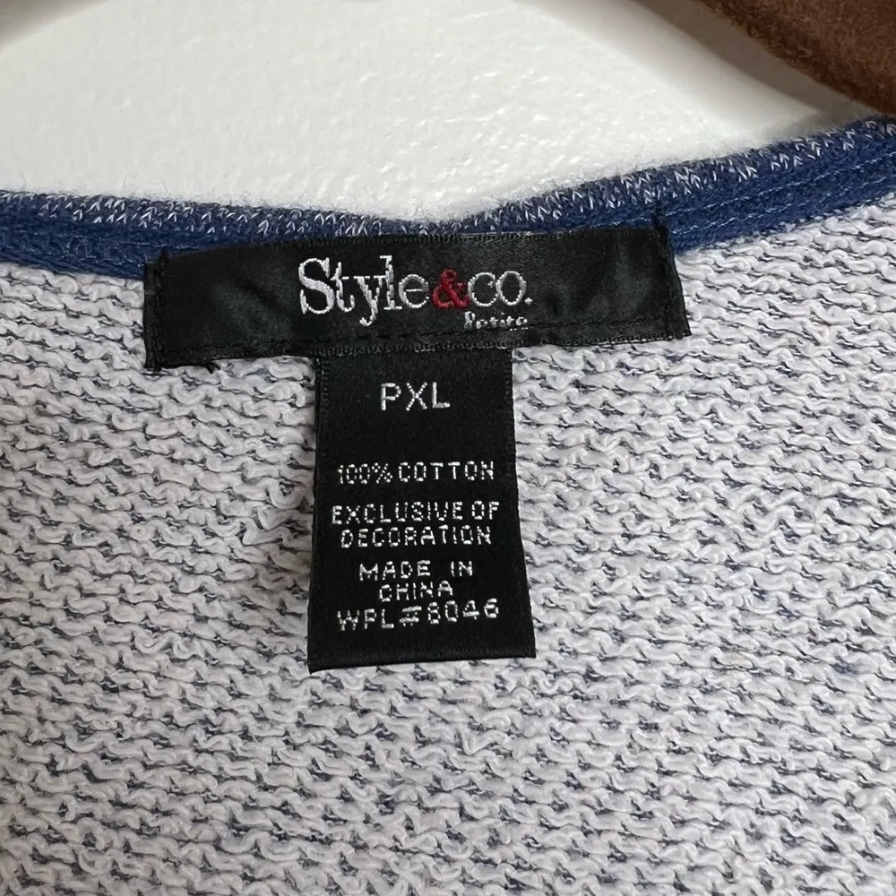 Style & Co Open front Casual Blazer Jacket Women’s Petite XL Gold Stud Details - Image 3