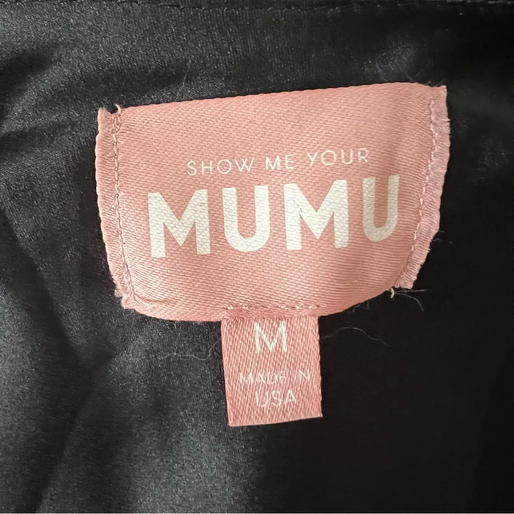 NEW NWOT Show Me Your Mumu Jasmine Fringe Halter Maxi Dress Black Luxe Satin - Image 12