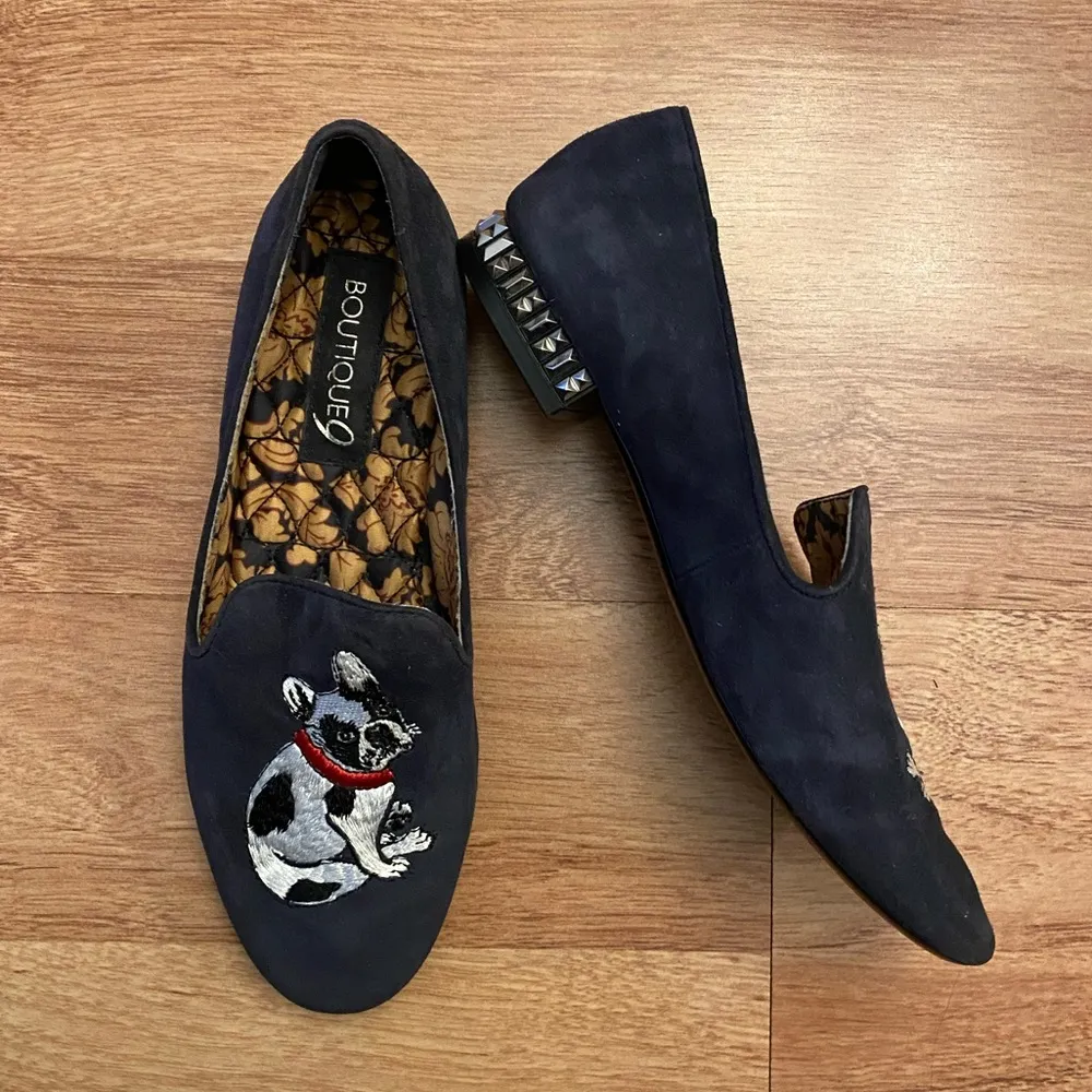 Boutique 9 Yorocco Suede French Bulldog Loafers Size 5.5 - Image 4