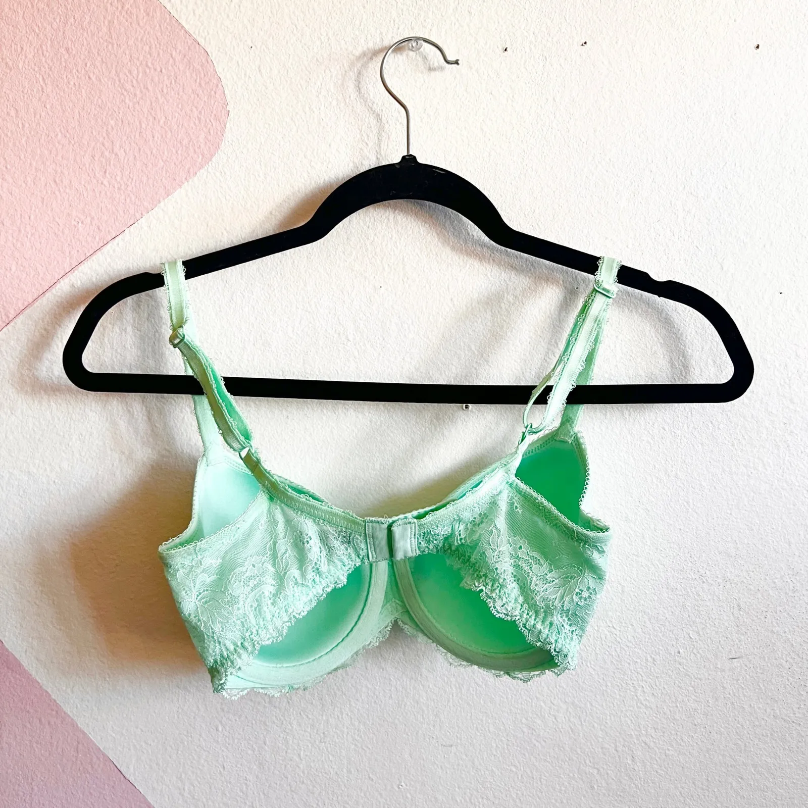 Wacoal‎ Bra 32D Seduction Spacer Contour Mint Green Coquette Fairy - Image 2