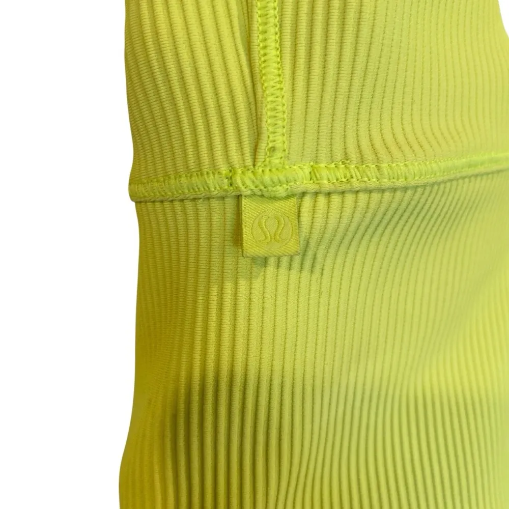 Lululemon Power Pivot Tank Top Ribbed Electric Lemon - Image 6