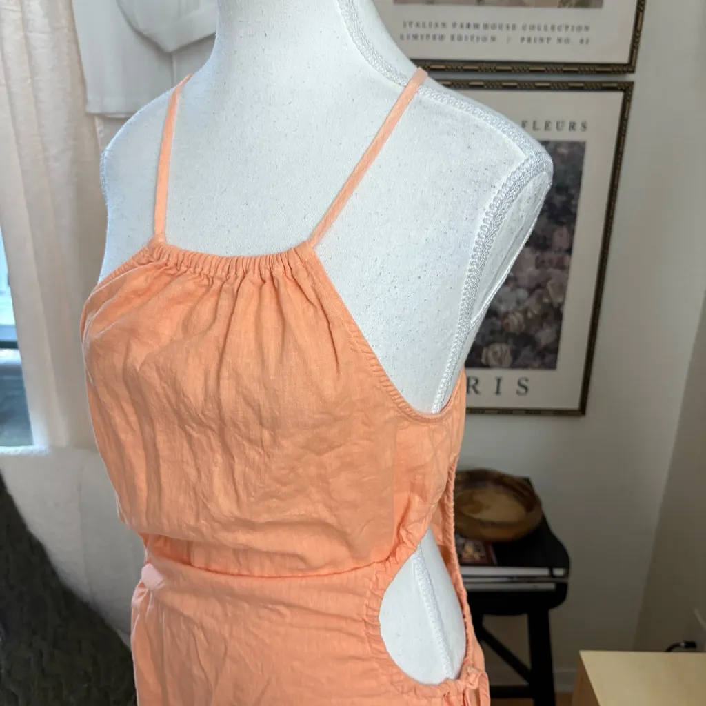 YOUNG FABULOUS & BROKE YFB Nantucket Midi Dress in
Clementine Cut Out Size Large - Image 4