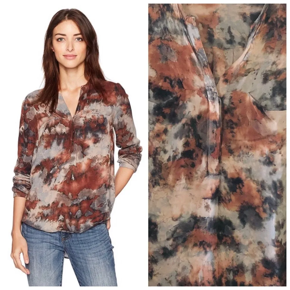 Young Fabulous & Broke Hayes Multicolored Tie Dyed Henley LS Top, sz. XS - Image 7