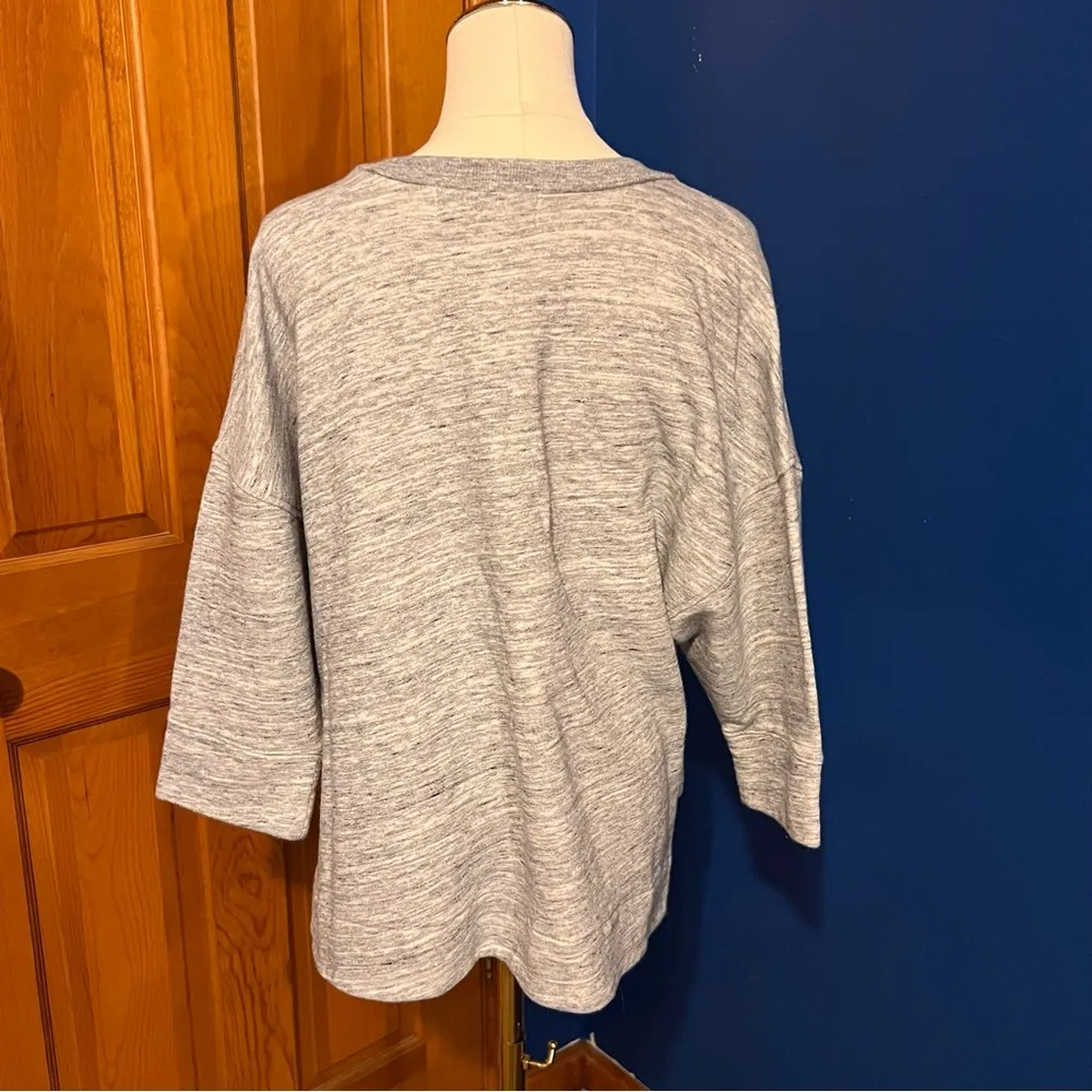 Athleta Derek Lam Navy & White pullover Sweatshirt. Snap sides. Size Large - Image 3