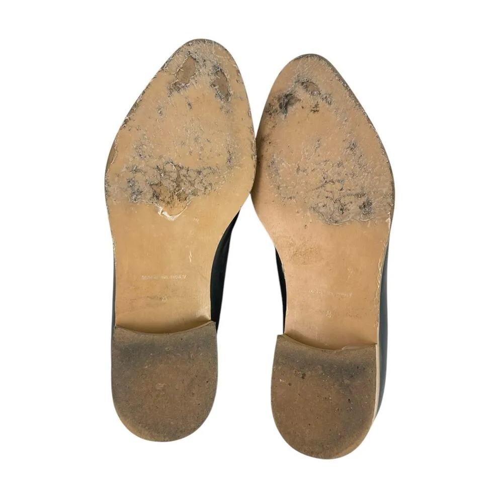 Everlane Women's Black Leather Slip On Low Top Almond Toe Loafers Shoes Size 8 - Image 4