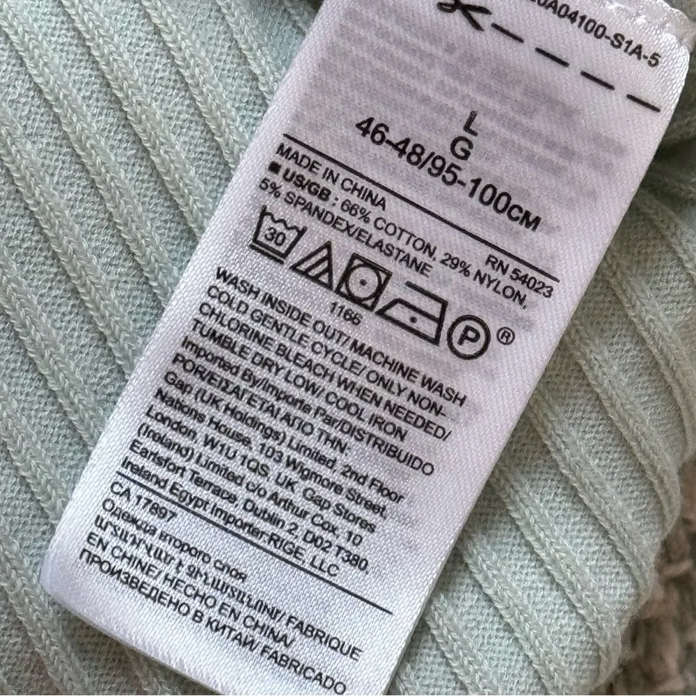 Banana Republic Stretch Cotton Sage Pastel Green Boat Neck Lightweight Sweater L - Image 8