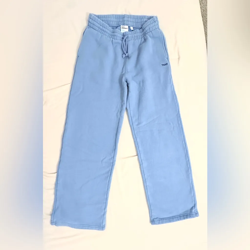 Aritzia TNA Sweatfleece Cozy Fleece Boyfriend Pant - French Blue - S - Image 2
