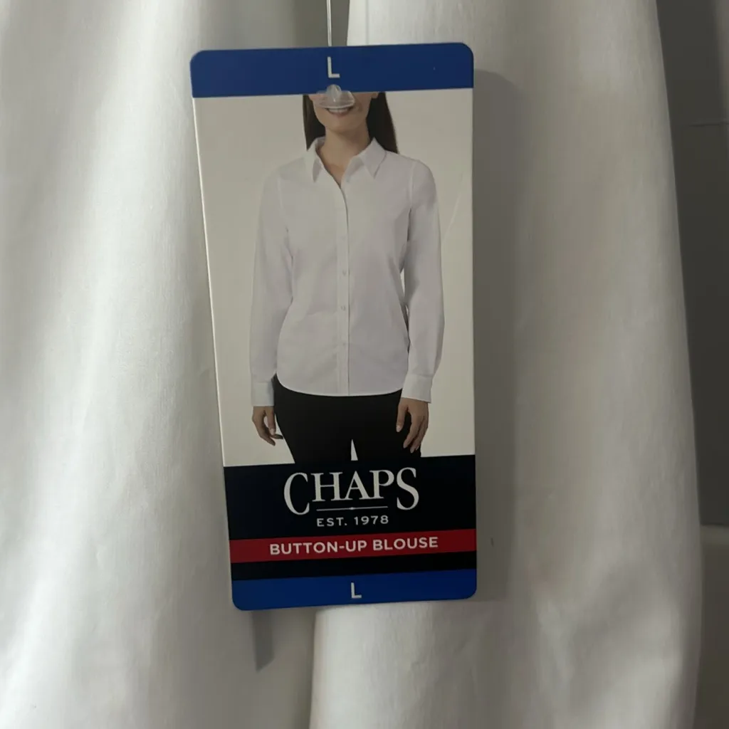 Chaps women long sleeve button-up blouse nwt - Image 3