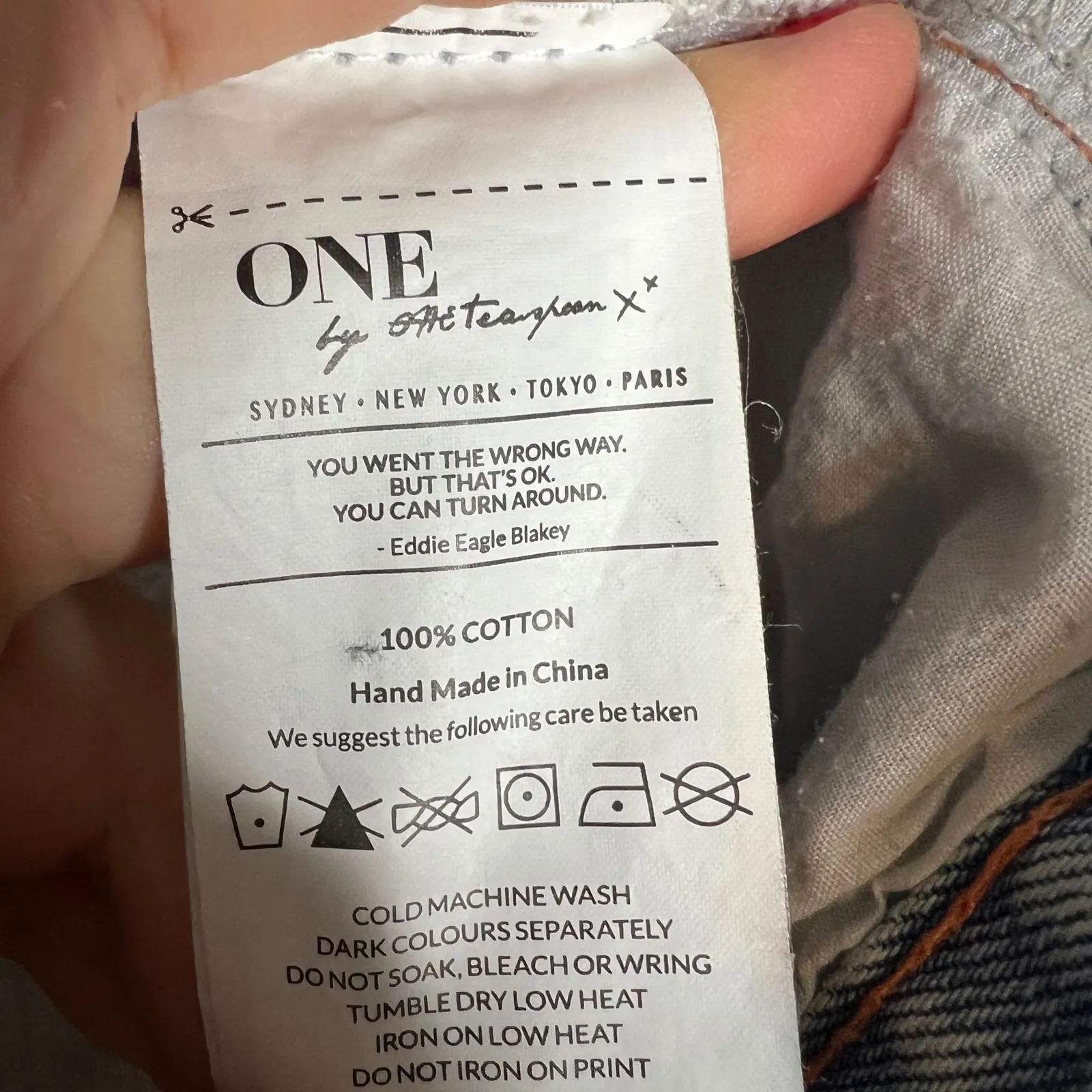 ONE by One Teaspoon Awesome Baggies Distressed Ripped Jeans Size 28 Light Wash Blue - Image 4