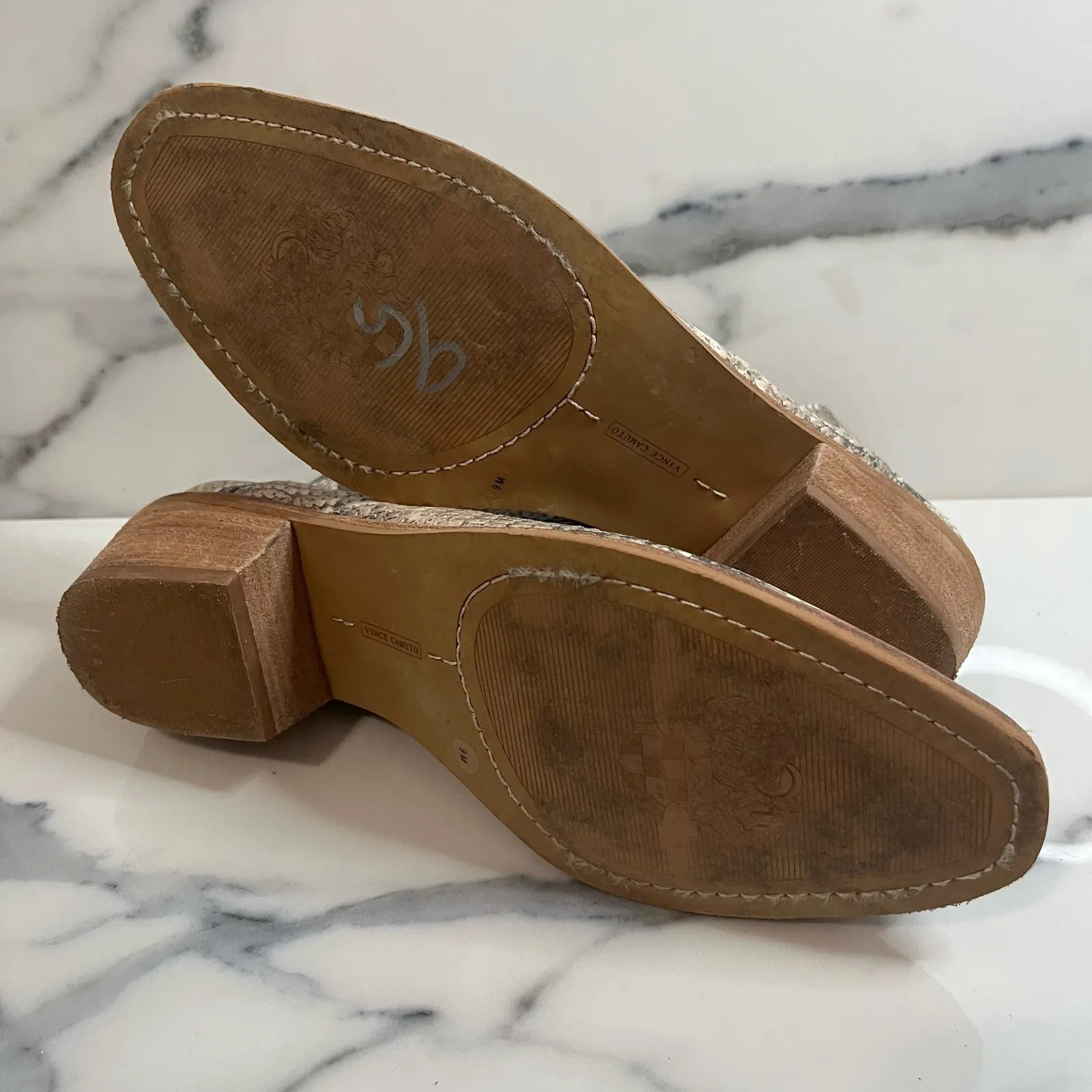 Vince Camuto Women's Green Cream Reptile Leather Arendara Booties Sz 9 Festival - Image 8