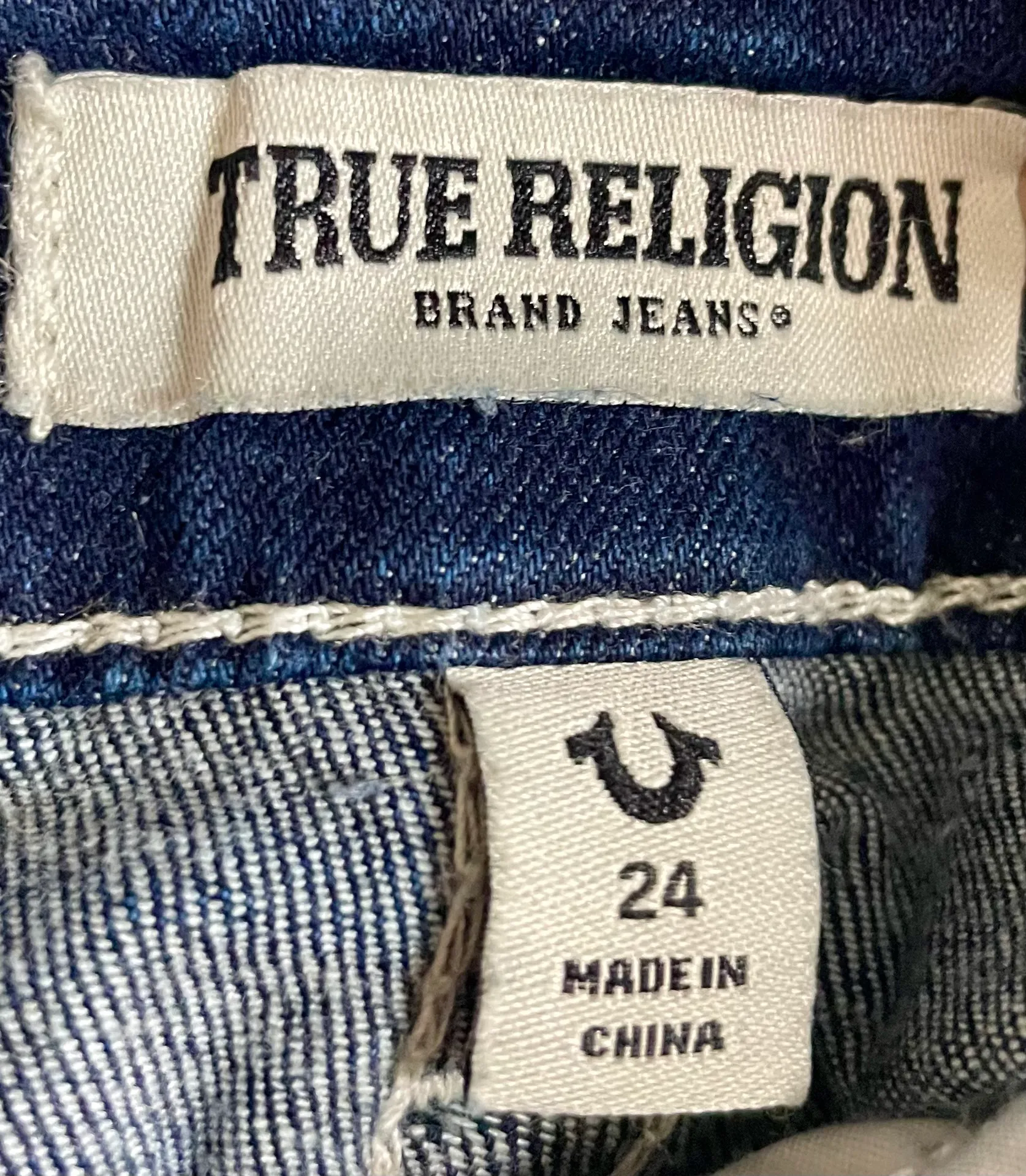 Exclusive True Religion Painted Denim Mini Skirt Size 24 - Image 5