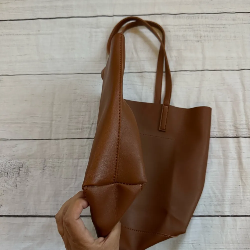 Henny + Lev Women's Faux Leather Everyday Brown Tote Bag - Image 13