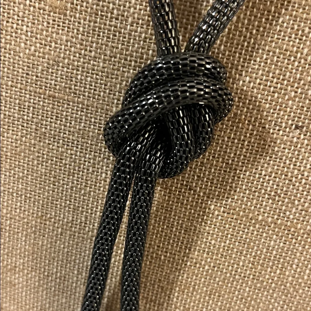 Black Knot Snake Chain Necklace - Image 2