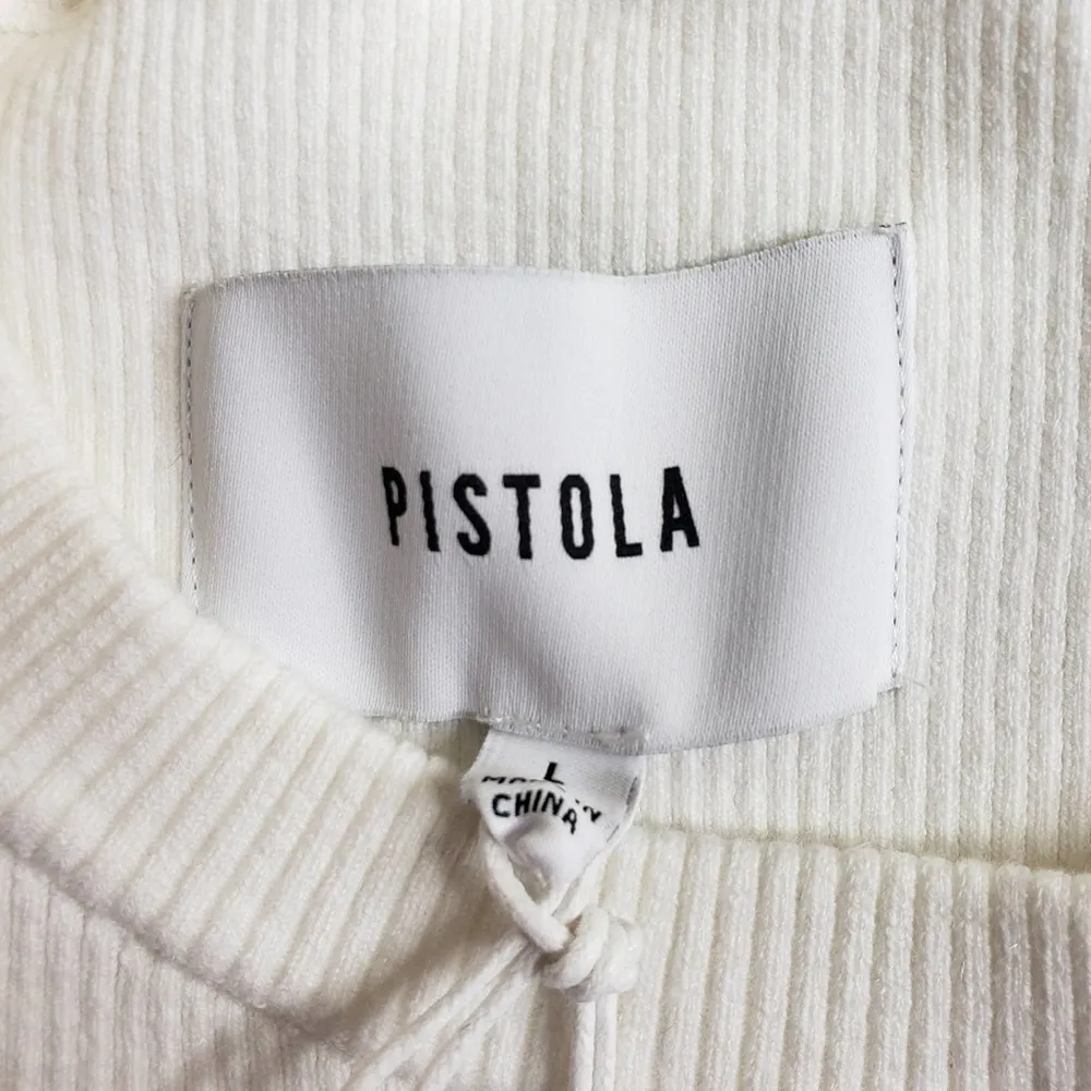 Pistola Womens L Nella Cashmere Blend Cutout Tank in White NEW - Image 10