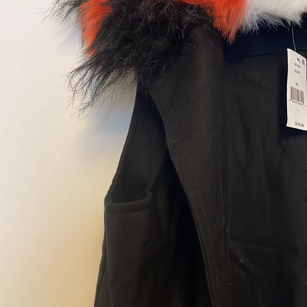 Steve Madden long wool vest with faux fur - Image 6