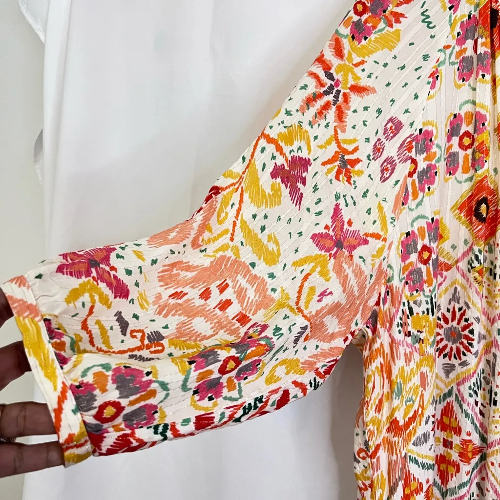 Zara Boho Festival Western Patchwork Flowy Tunic Maxi Dress XXL Whimsical Chic - Image 6