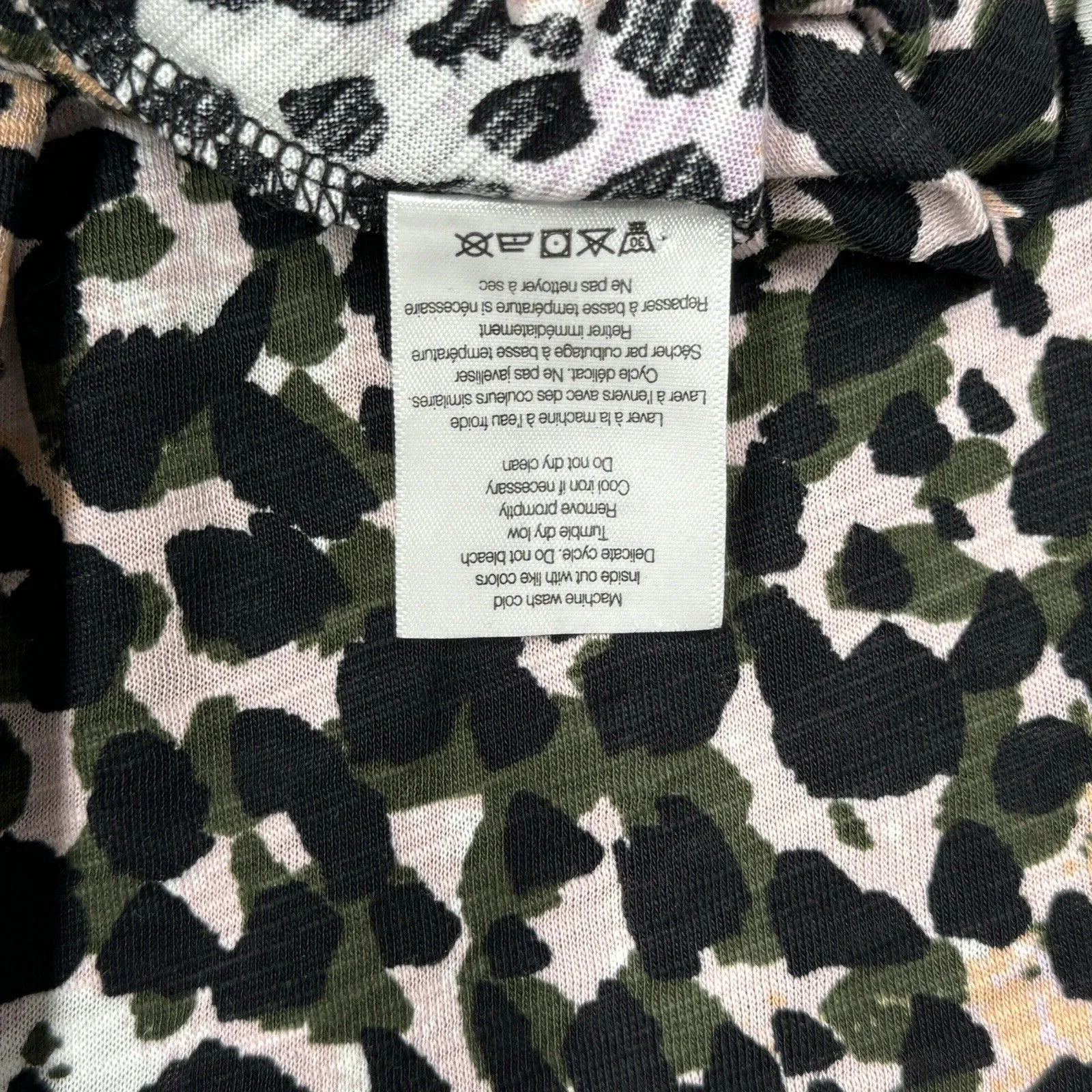 Veronica Beard Shirt‎ Womens XS Pink Black Leopard Cheetah T Shirt Tee Casual - Image 8