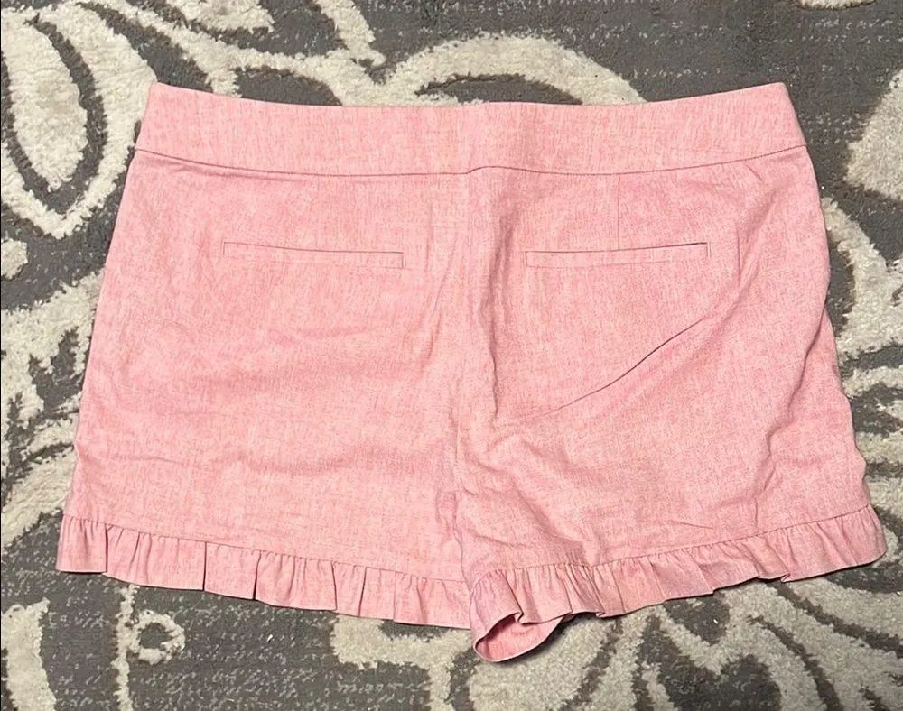 Loft   Pink Shorts with Ruffle Hem new - Image 3