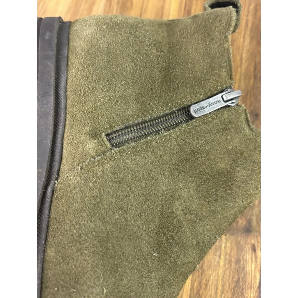 Women's Easy Spirit Martha Stewart Olive Green Suede Ankle Boots 7.5 - Image 10