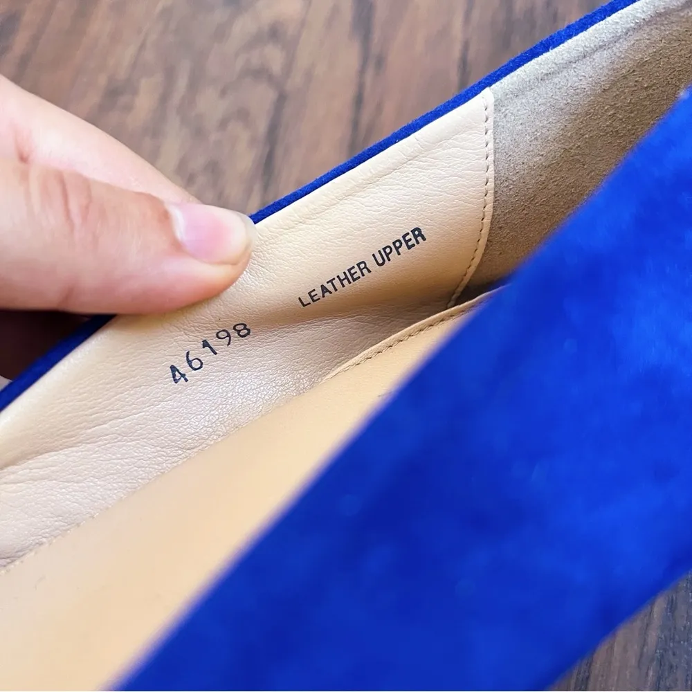 J Crew • Cece Suede Ballet Flat cobalt blue Bluebird suede round toe 46198 - Image 5