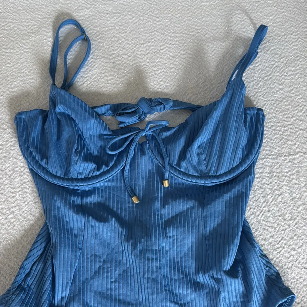 VITAMIN A Ada Underwire One Piece - Chambray EcoRib, Size Medium, $196 - Image 6